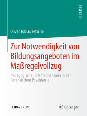 cover image of Zur Notwendigkeit von Bildungsangeboten im Maßregelvollzug